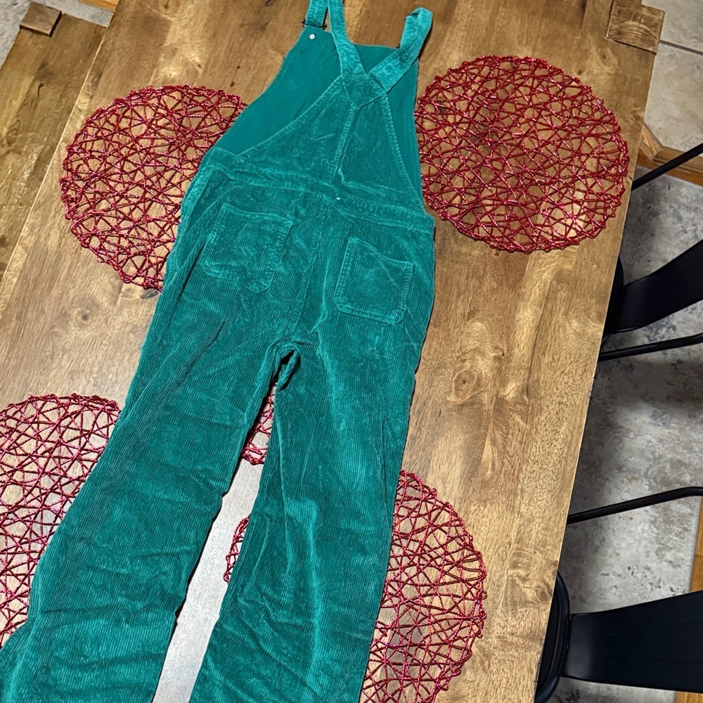 Boden Teal Corduroy Kids Jumpsuit - Picture 2 of 3